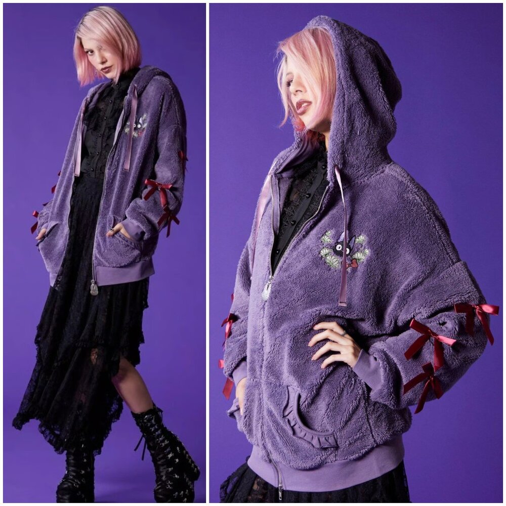 Her Universe Studio Ghibli Hoodie Kiki's Delivery Service Jiji Bow Oversized M